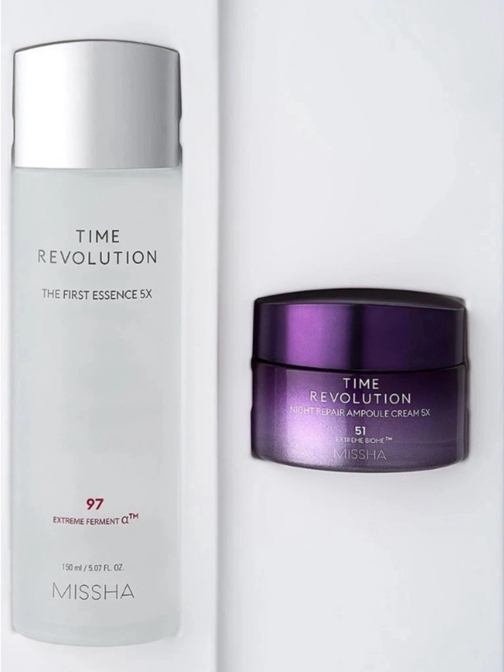 MISSHA Time Revolution Essential Care Set 5X First Essence Night Repair NIB - Picture 2 of 2